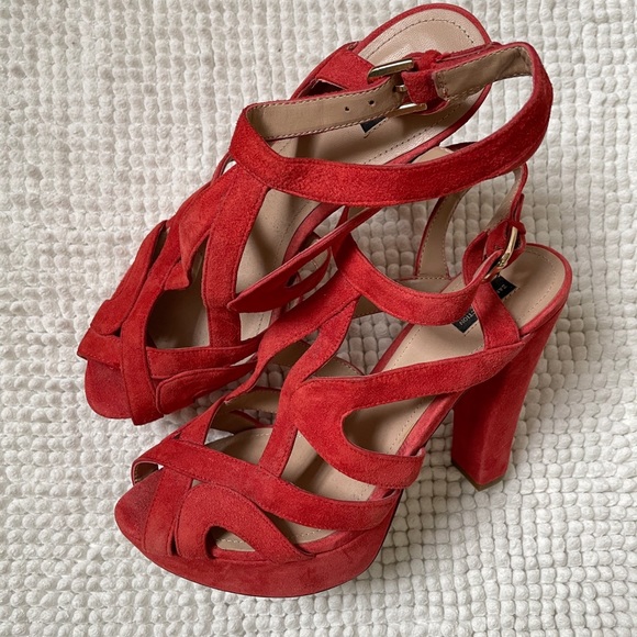 Zara Collection Blood Orange Platform Heels - Picture 2 of 9